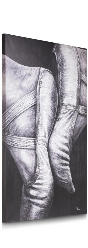 Toile imprimée dessin chausson de danseuse classique