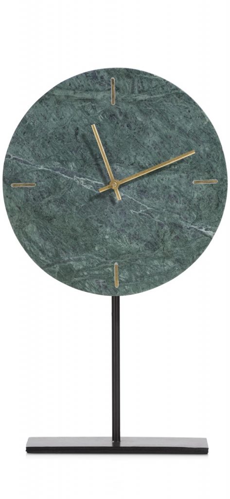 Horloge sur pied minimaliste en marbre vert