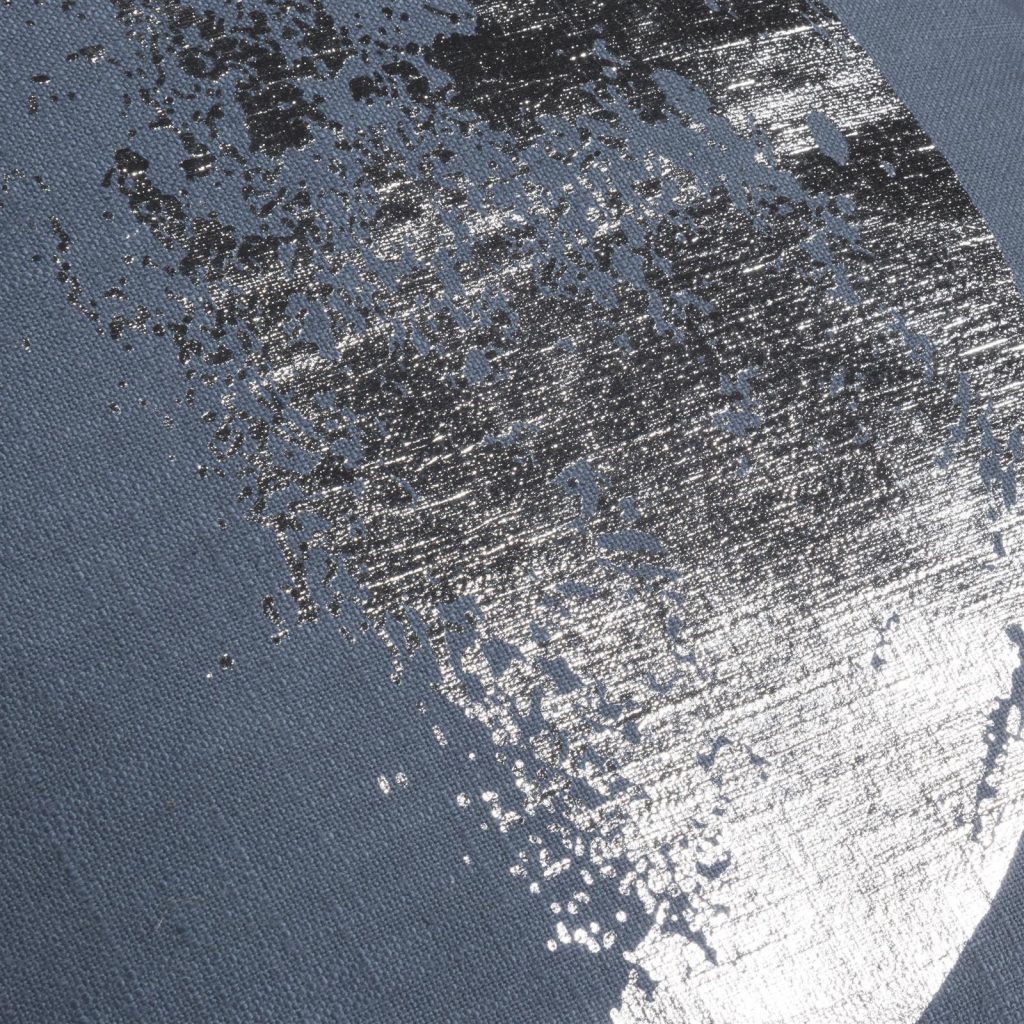 Coussin gris anthracite 100% coton motif demi-lune