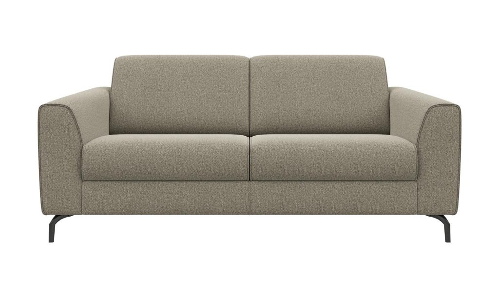 Canapé 2,5 places moderne en tissu vert amande