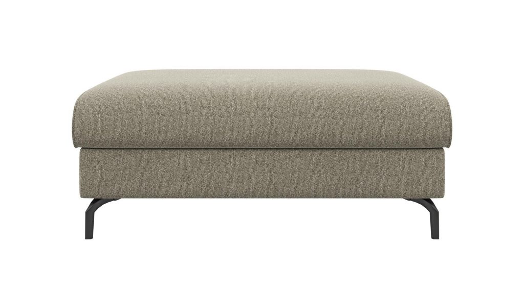 Grand pouf moderne en tissu vert amande