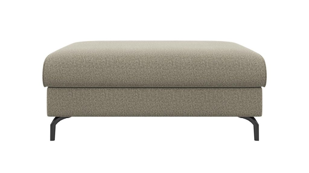 Grand pouf moderne en tissu vert amande