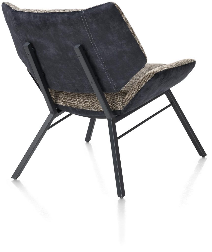 Fauteuil design moderne et minimaliste en tissu bi-matière