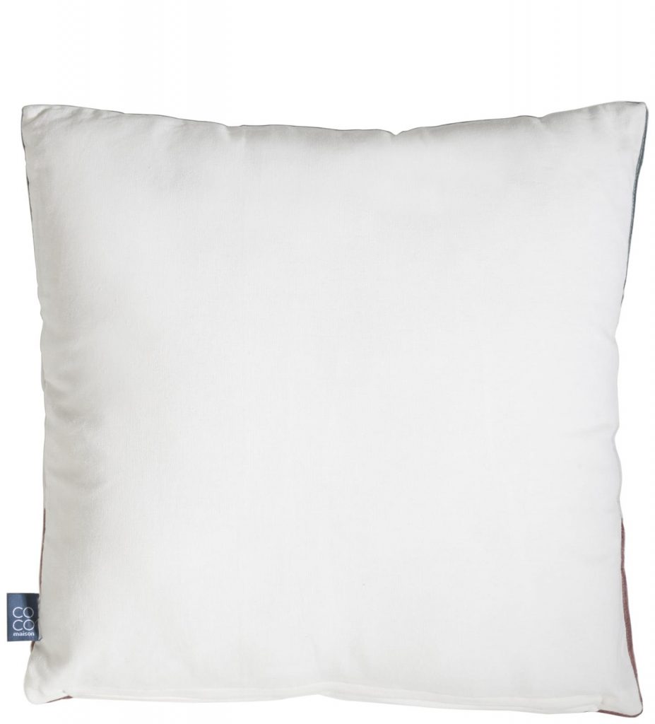 Coussin carré en coton tricolore