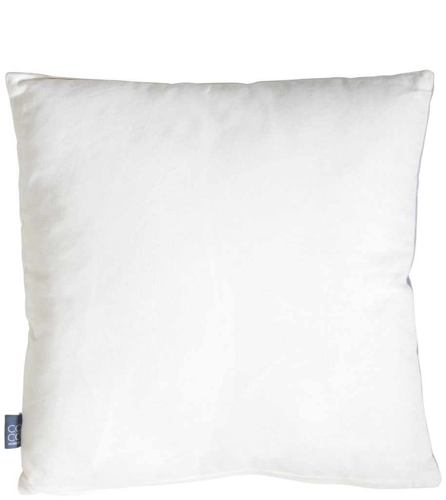 Coussin carré en tissu couleurs pastels