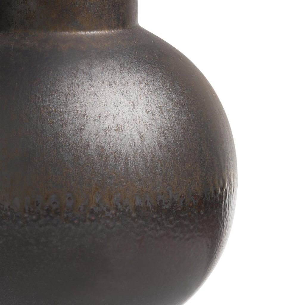 Vase en céramique gris anthracite