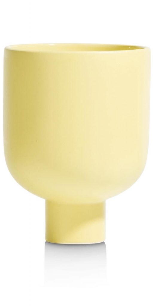 Vase en céramique jaune