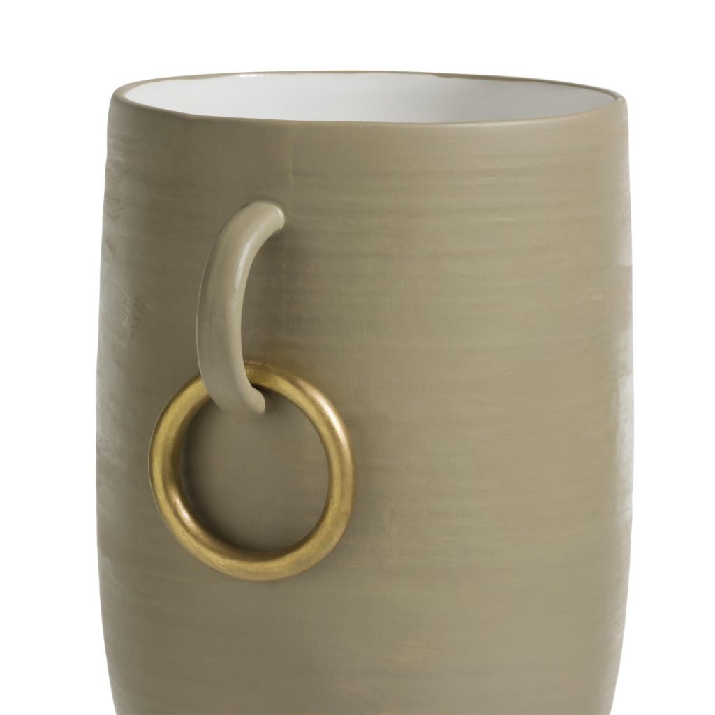 Vase en céramique taupe