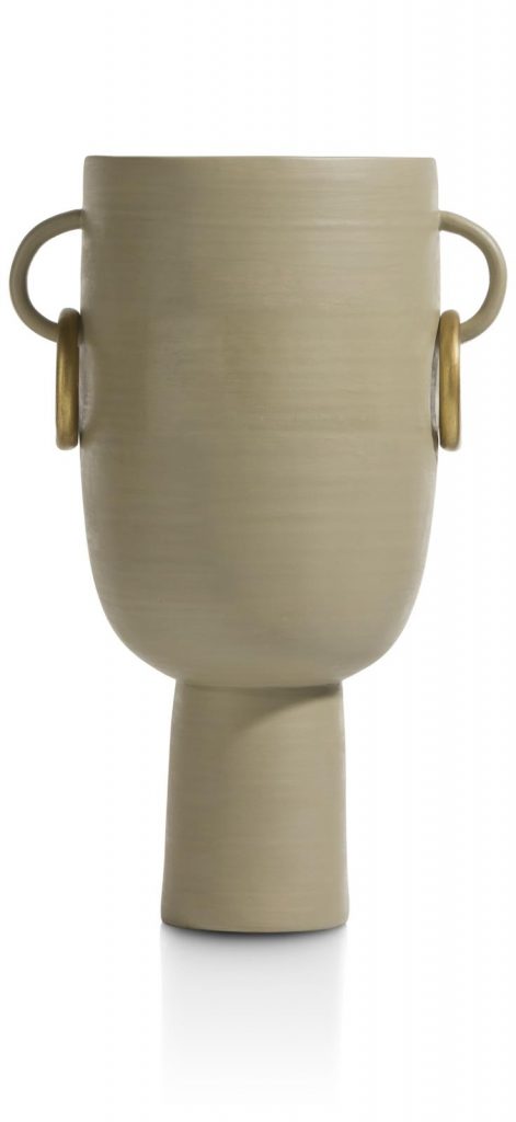 Vase en céramique taupe