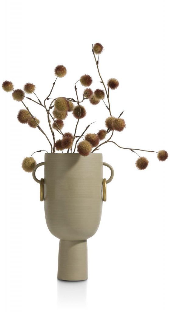 Vase en céramique taupe