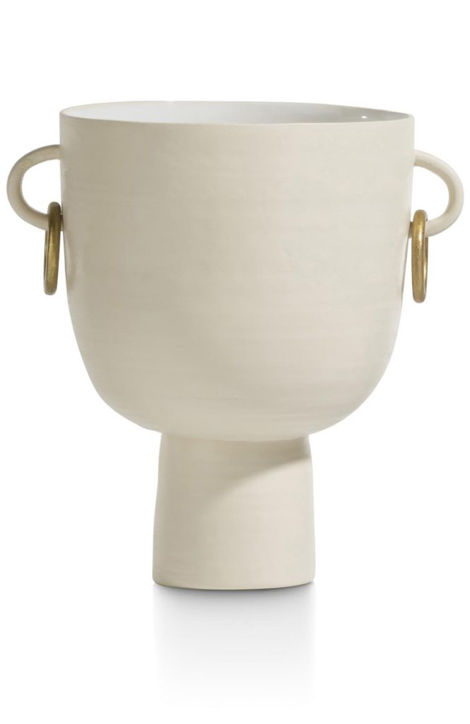 Vase en céramique beige