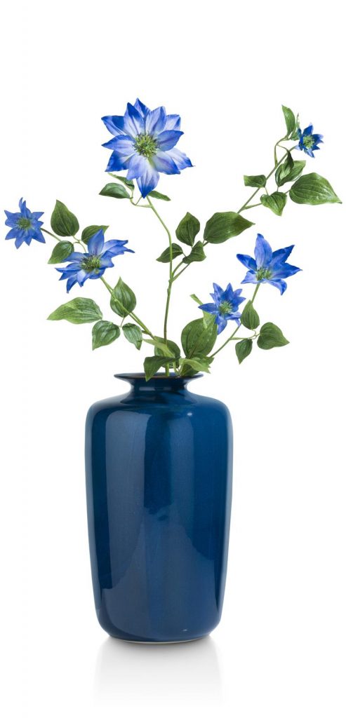 Grand vase en céramique bleu