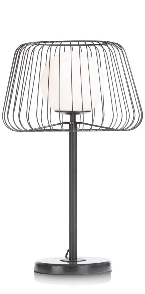 Lampe métallique noire et minimaliste