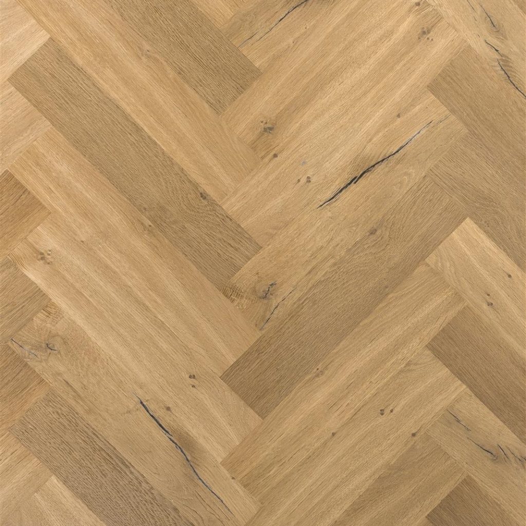 Plateau de table bois de chêne naturel motifs chevrons