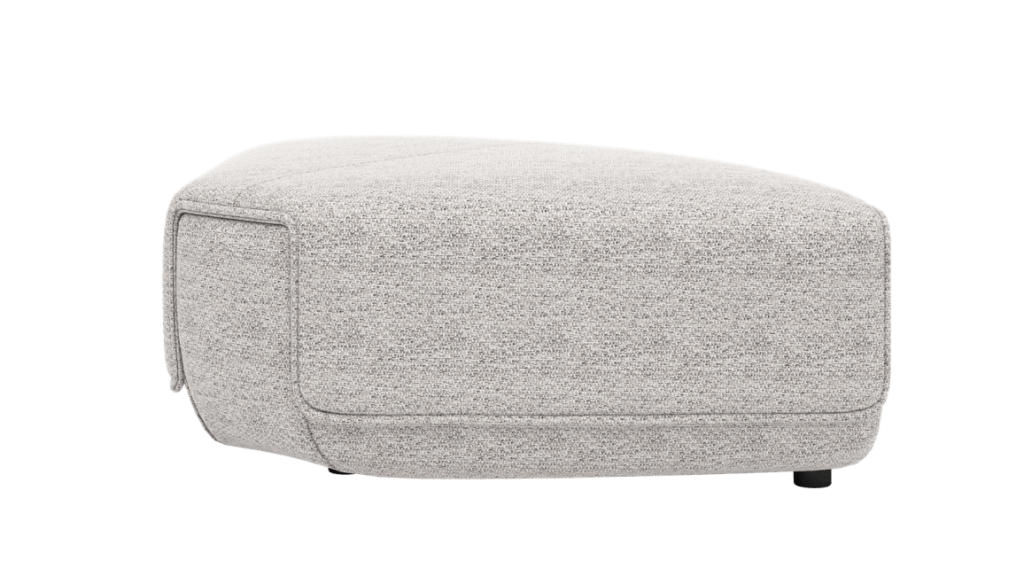 Pouf pour canapé modulable moderne en tissu gris clair