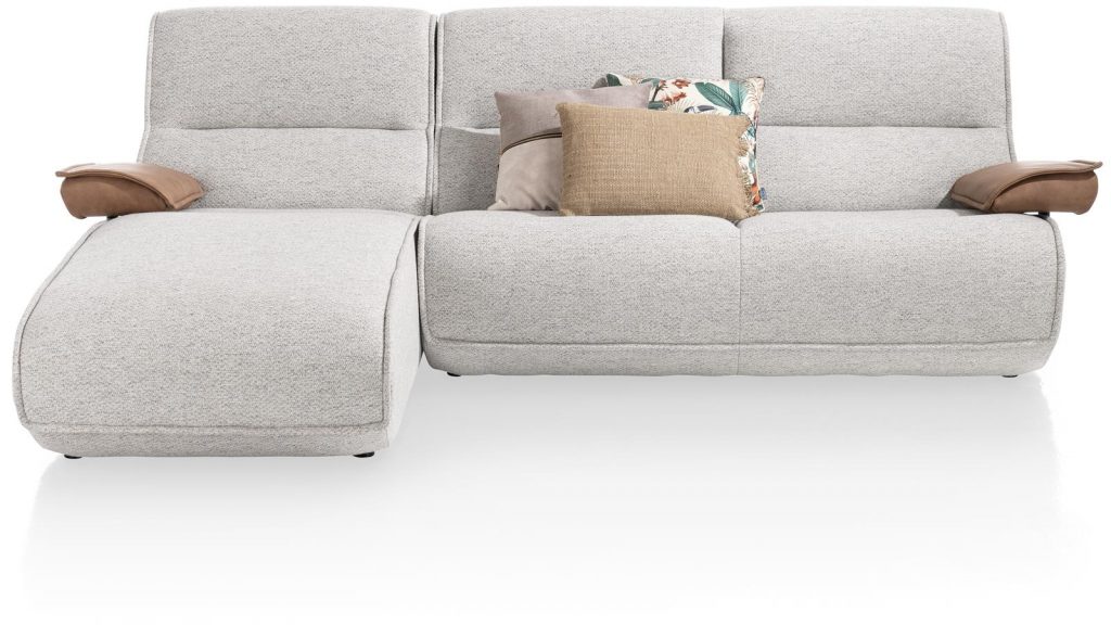 Canapé modulable moderne en tissu gris clair