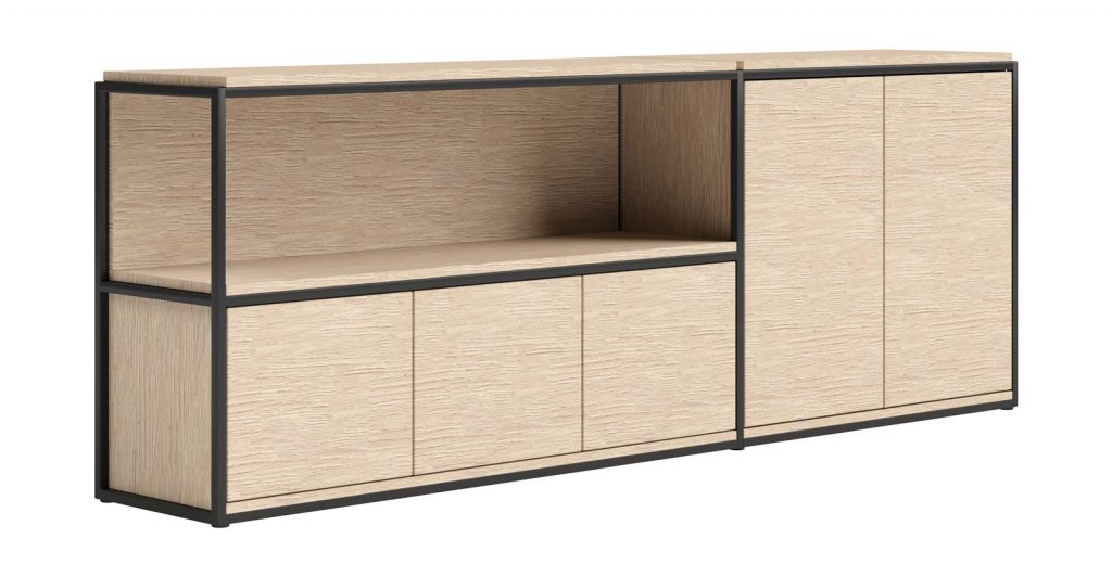 Buffet moderne et minimaliste en bois de chêne clair