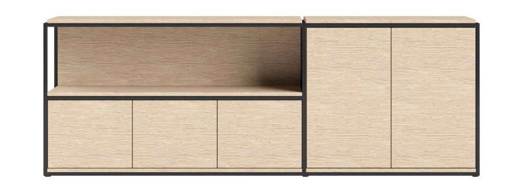 Buffet moderne et minimaliste en bois de chêne clair