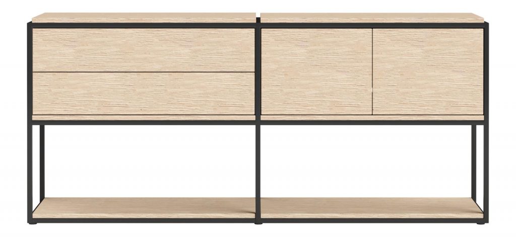 Buffet moderne et minimaliste en bois de chêne clair