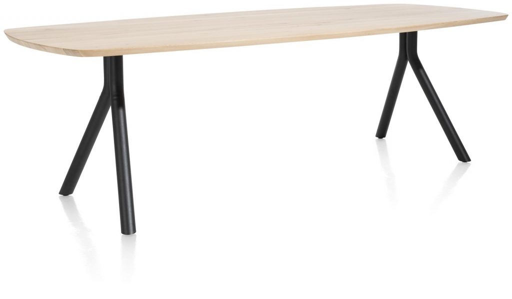 Table moderne rectangulaire en bois de chêne massif