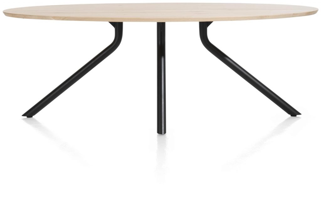 Table moderne ovale en bois de chêne massif