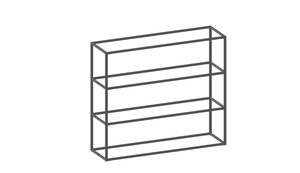 Structure étagère en métal