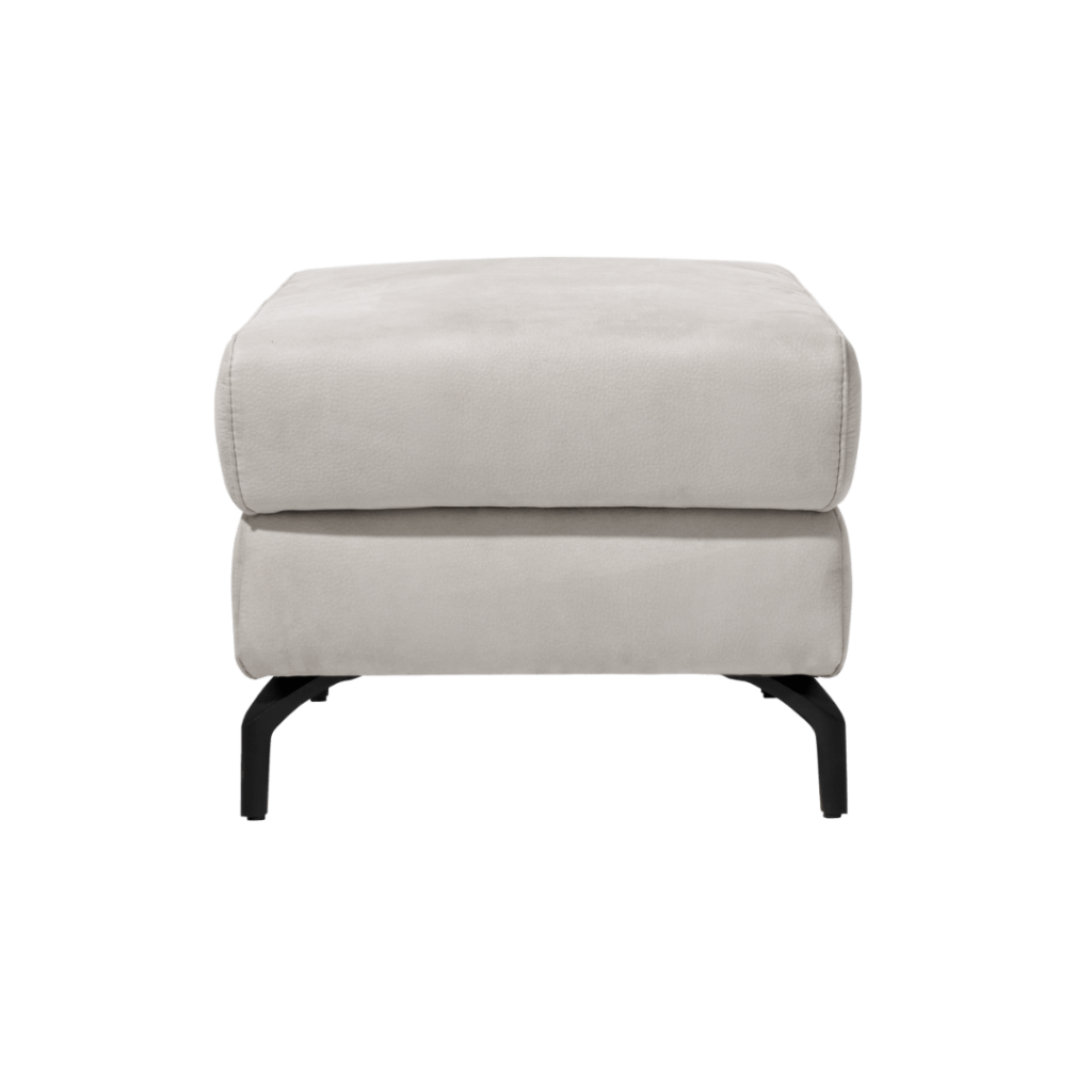 Pouf moderne en tissu gris