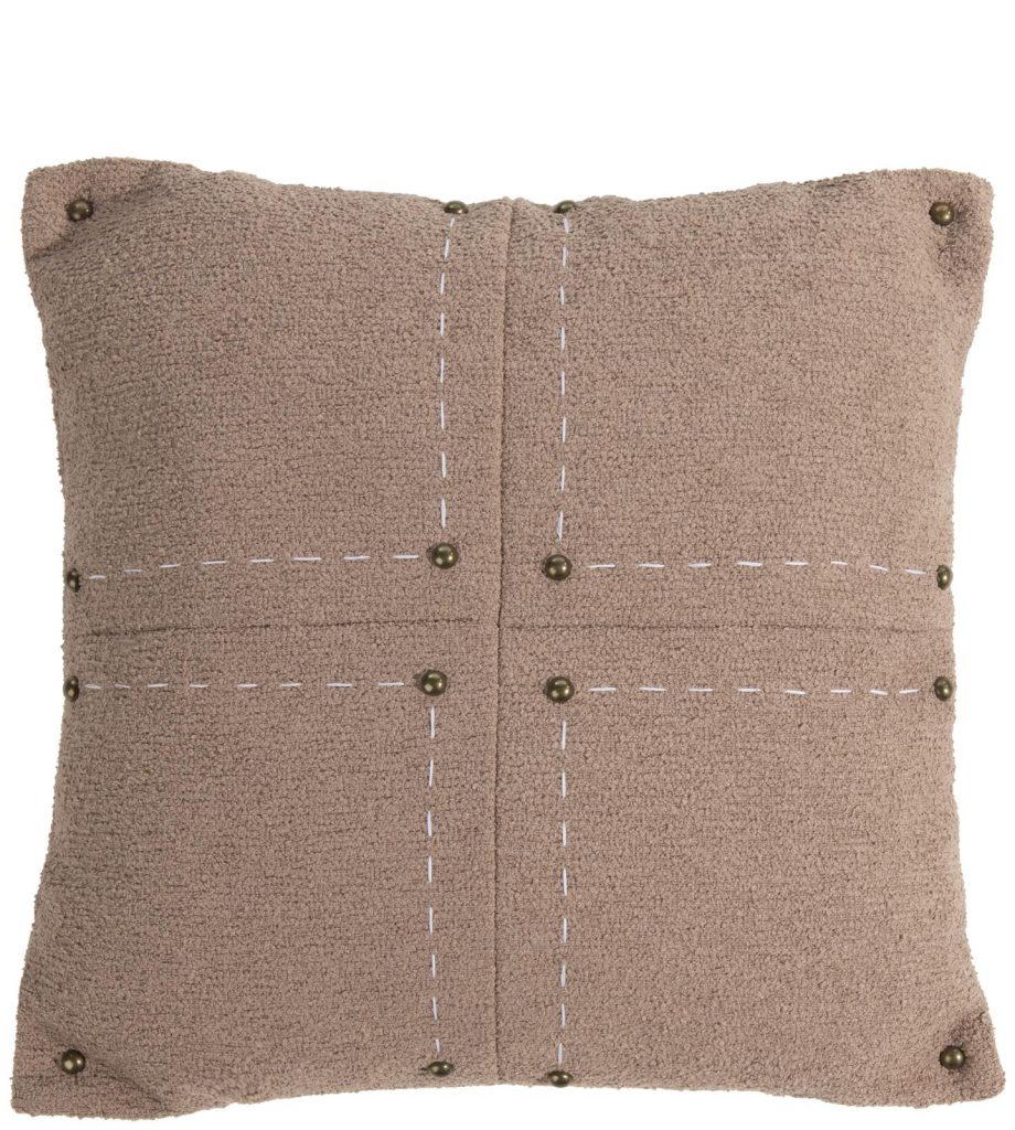 coussin camel avec coutures décoratives