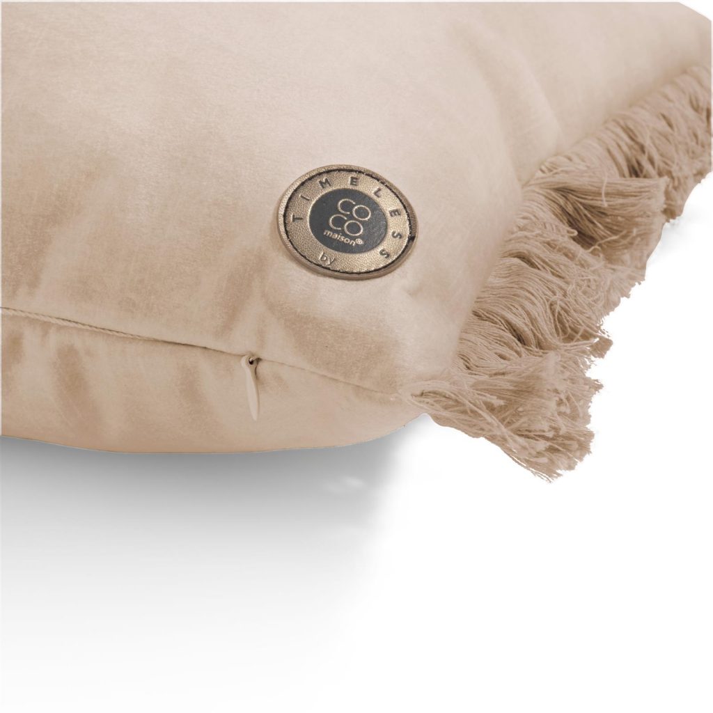 coussin camel 30x50 a frange