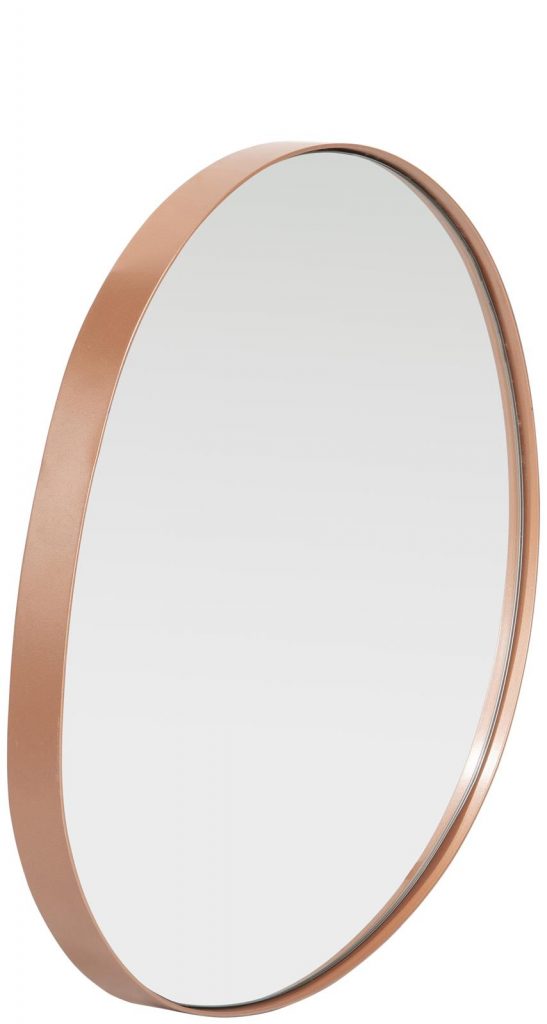 Miroir forme ovale contour doré