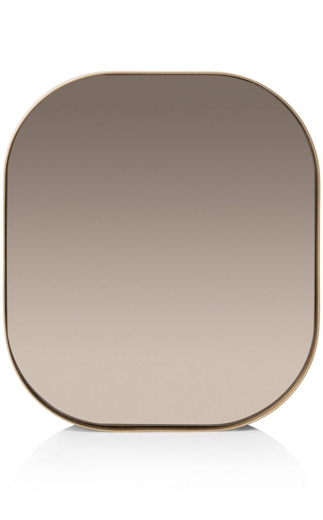 miroir carré contour doré