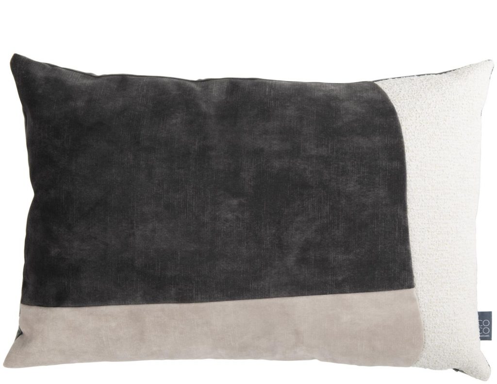 coussin 40x60 avec forme organique couleur anthracite