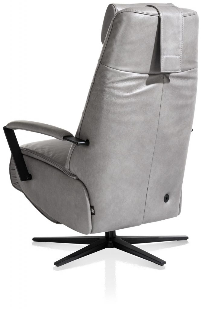 fauteuil relaxant bi matière gris