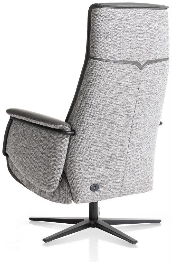 Fauteuil de relaxation bi-matière gris