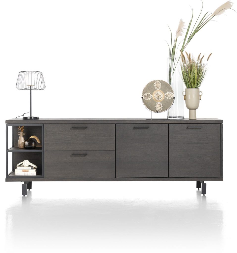 buffet intemporelle en bois brut / anthracite ou naturel