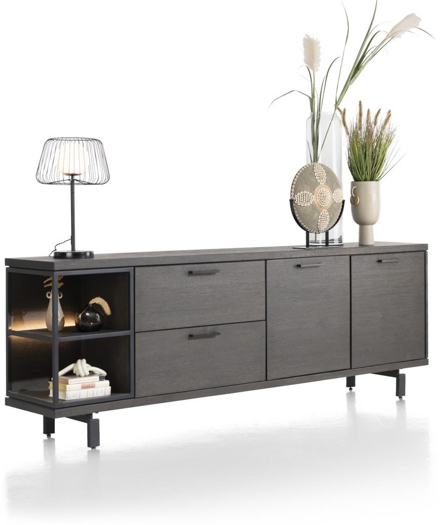 buffet intemporelle en bois brut / anthracite ou naturel