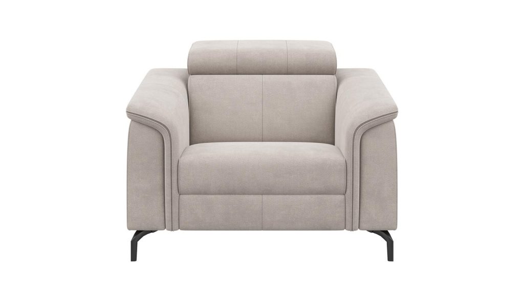 fauteuil relaxant en tissu gris personnalisable