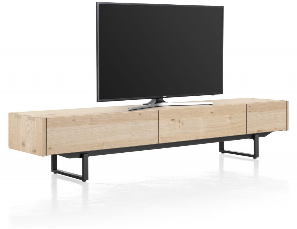 Meuble TV moderne en bois de chêne naturel