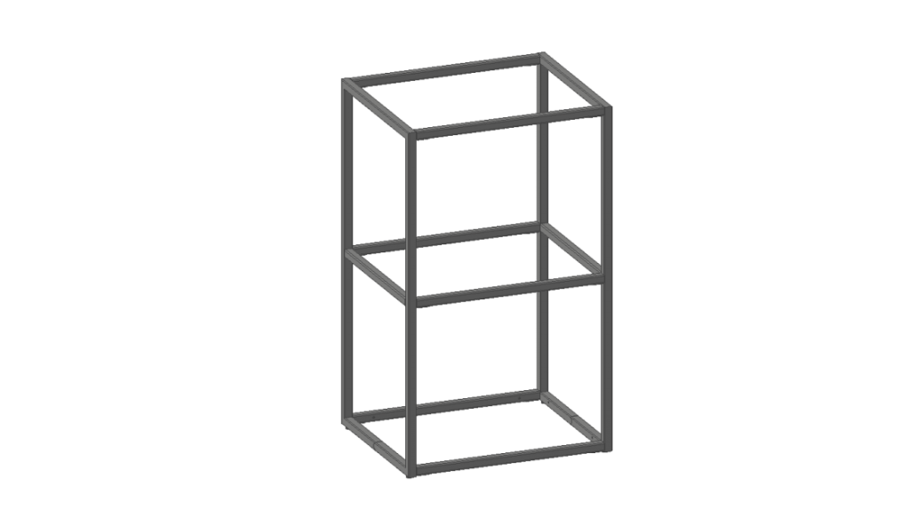 Structure étagère en métal