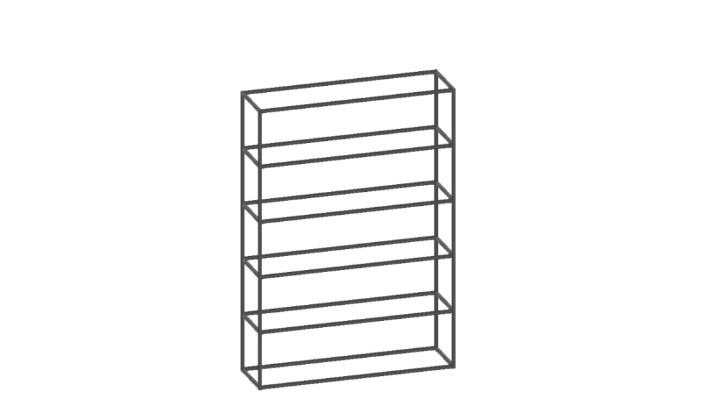Structure étagère en métal