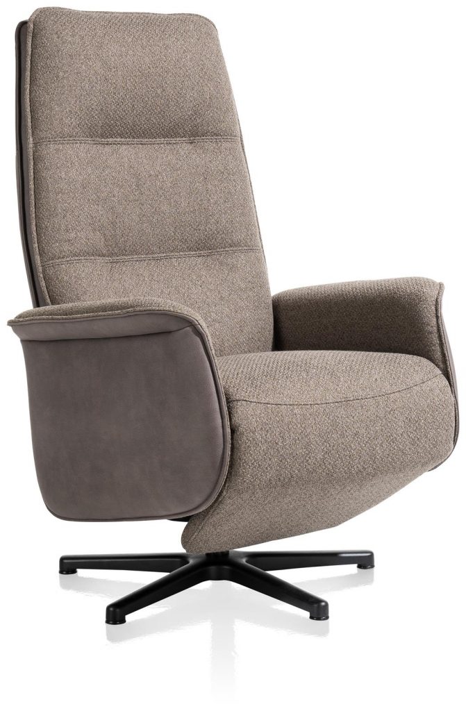 fauteuil relaxant bi matière gris