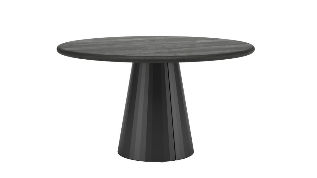 table ronde plateau noir