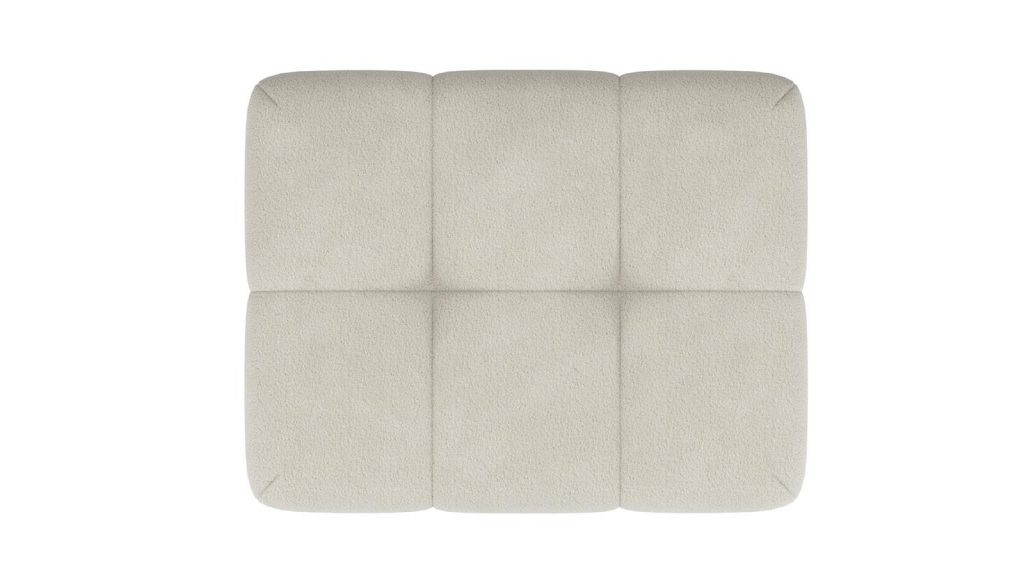 Pouf tissus bouclé beige