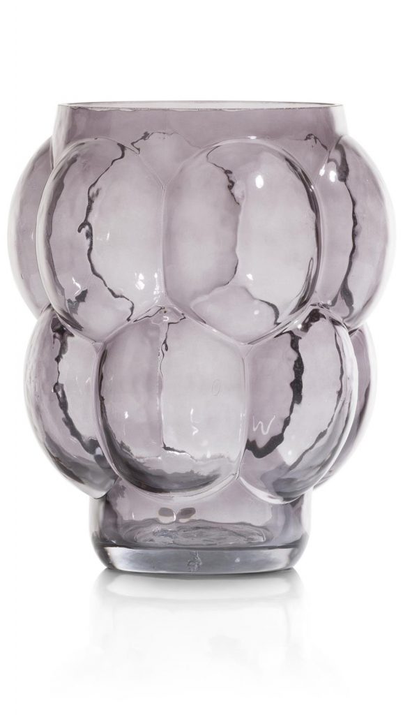 vase en verre de couleur anthracite