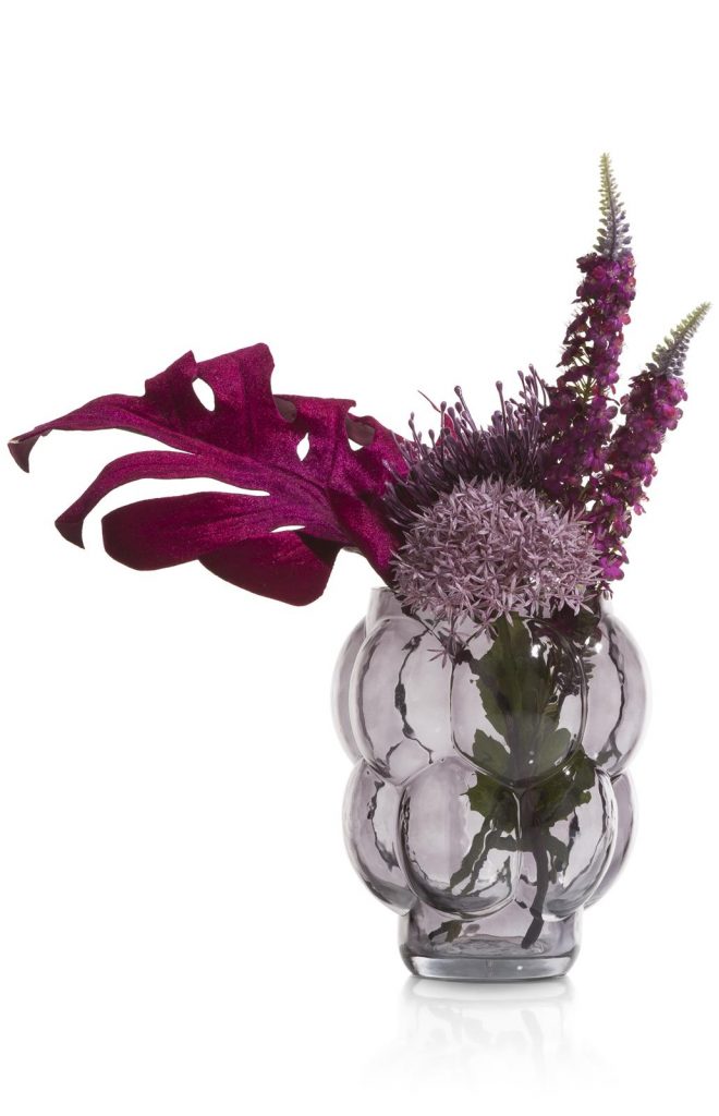 vase en verre de couleur anthracite