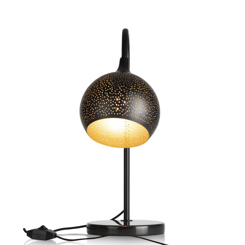 lampe à poser métallique noir