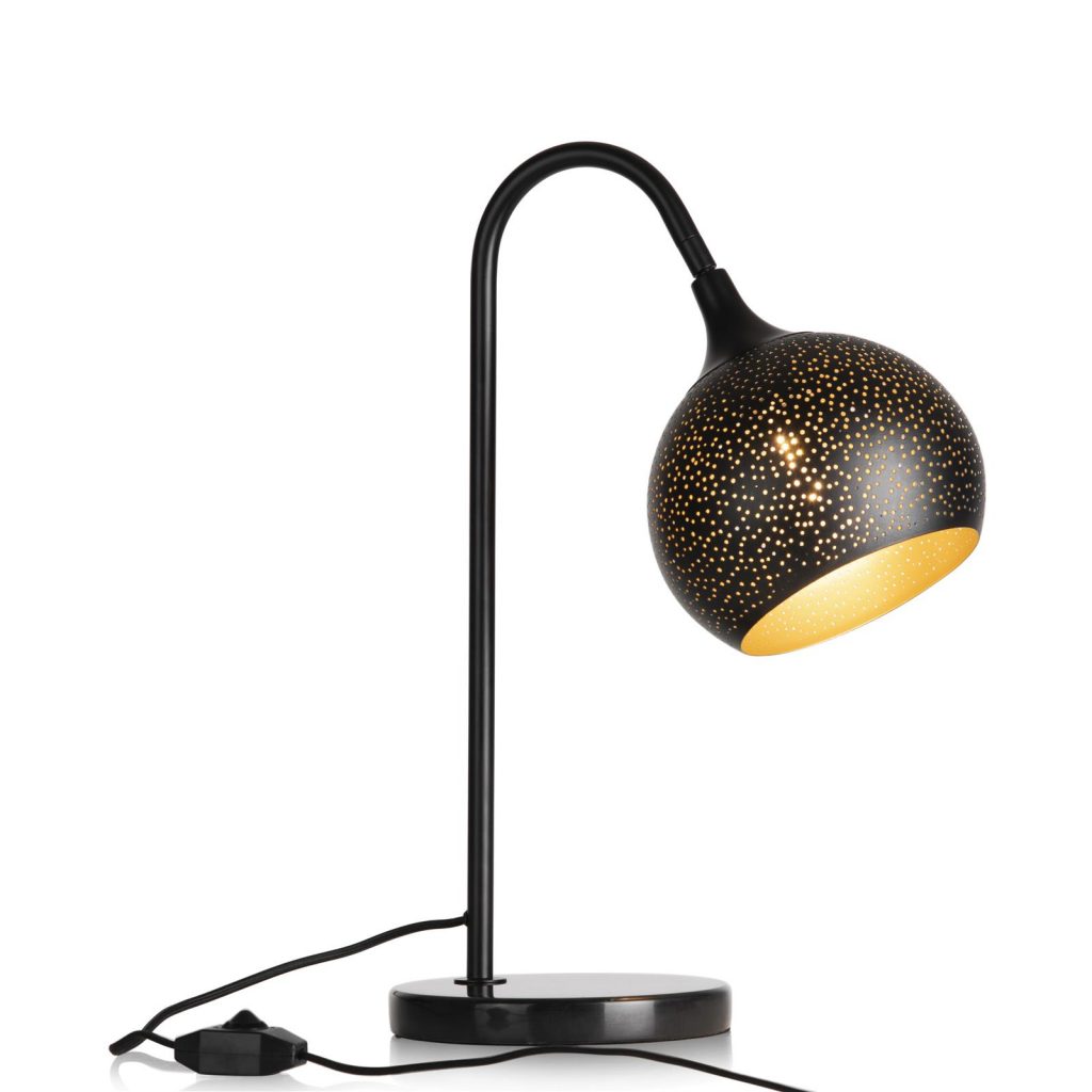 lampe à poser métallique noir