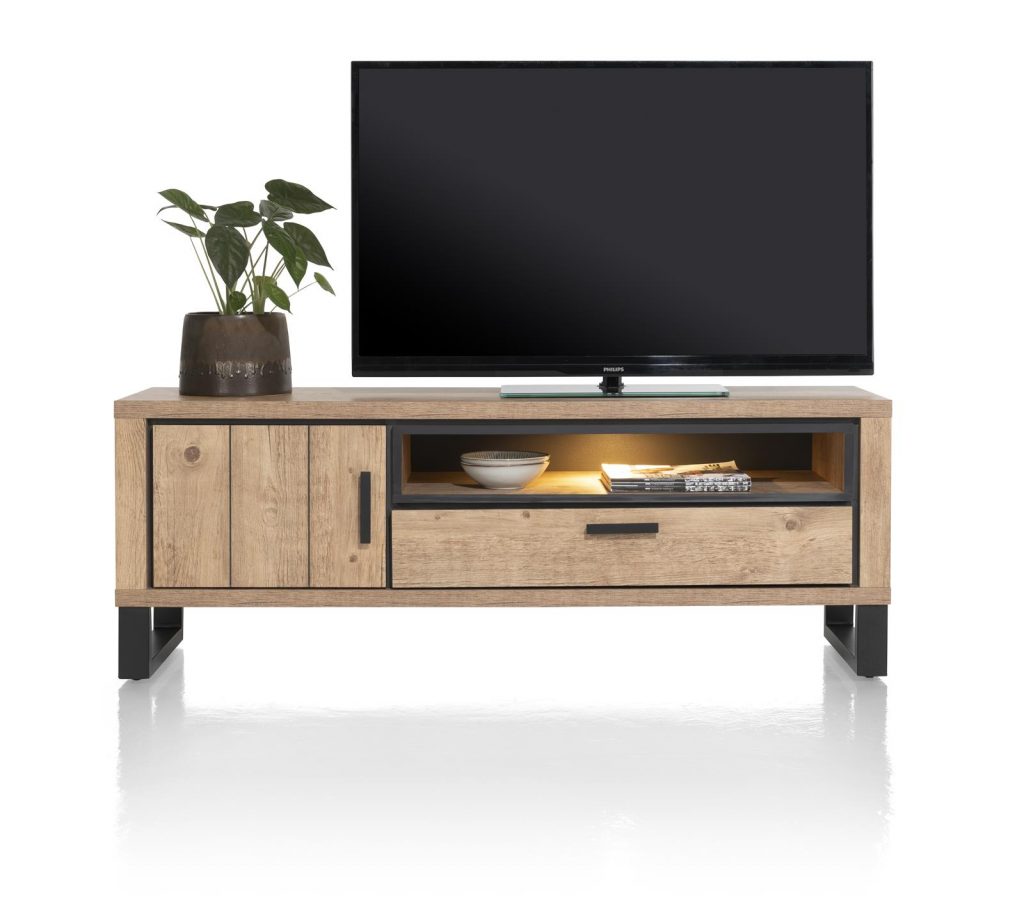 meuble tv naturel avec led intégré