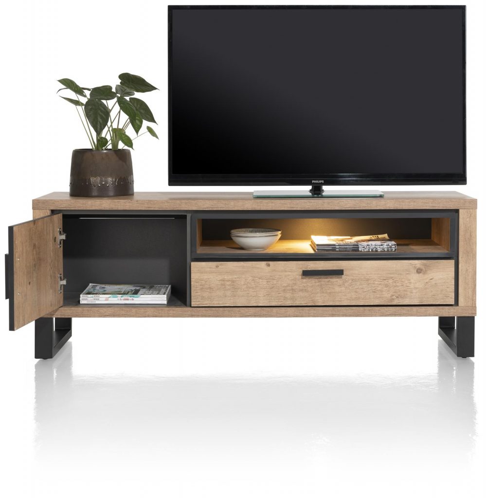 meuble tv naturel avec led intégré