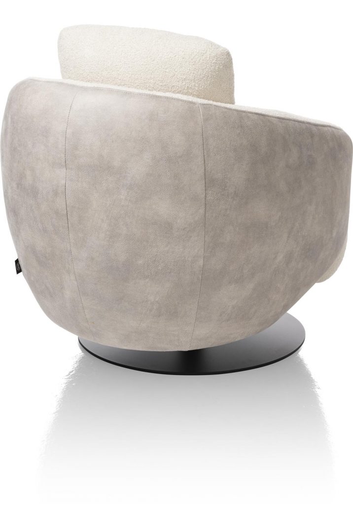 fauteuil relaxant bi matière gris